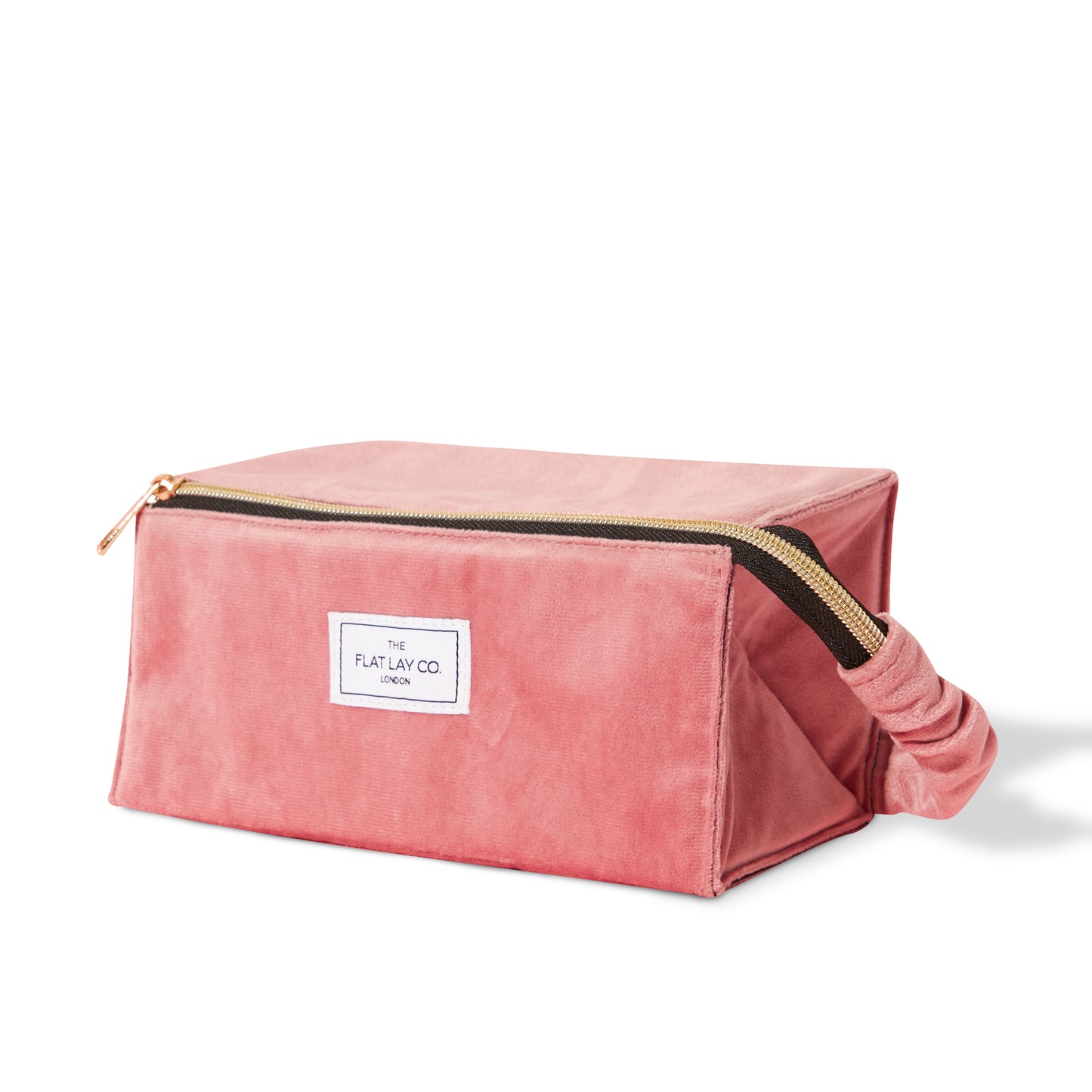 Flat Lay Makeup Box Bag - Pink Velvet