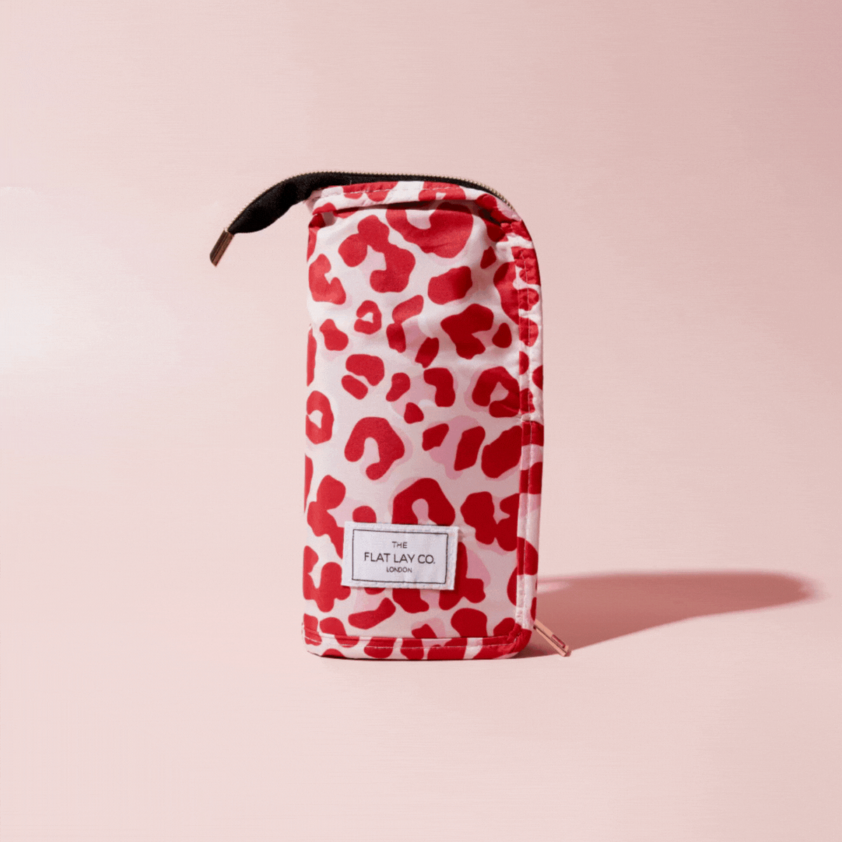 Standing Brush Case - Pink Leopard