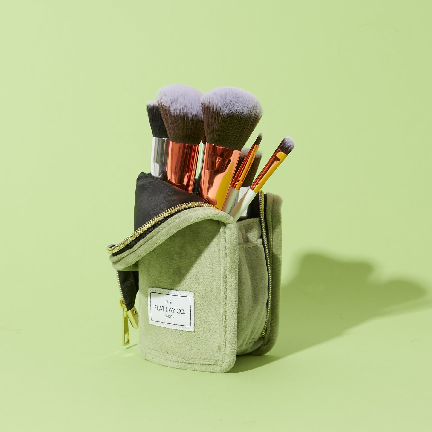 Box Bag & Brush Case (2-Pack) - Sage Green Velvet