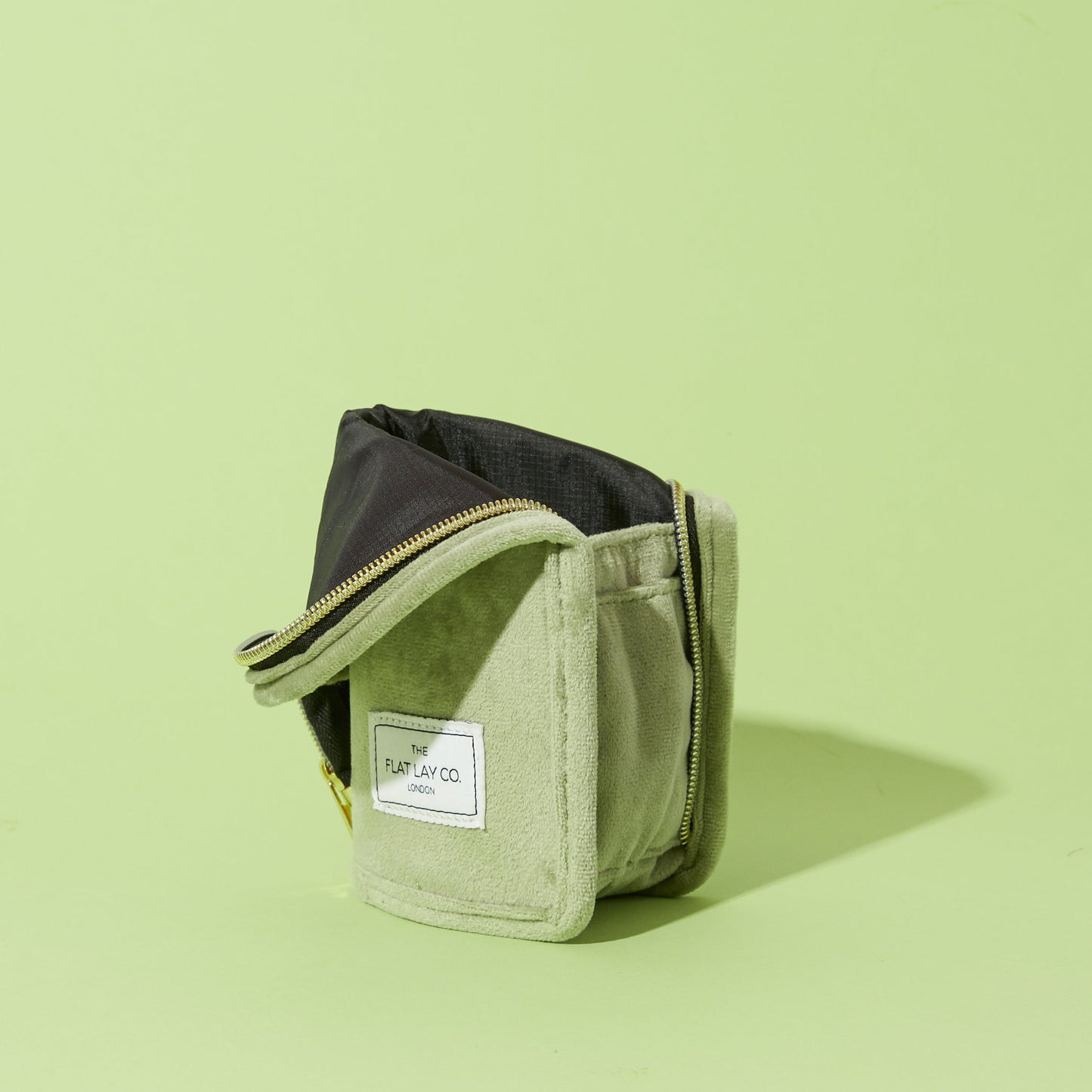 Standing Brush Case - Sage Green Velvet