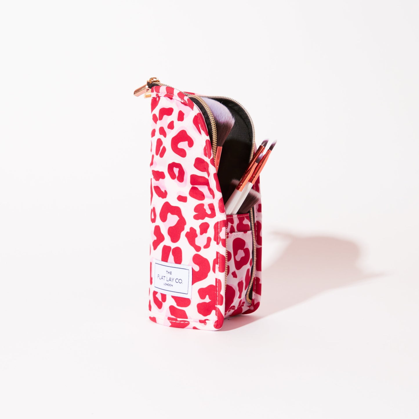 Standing Brush Case - Pink Leopard
