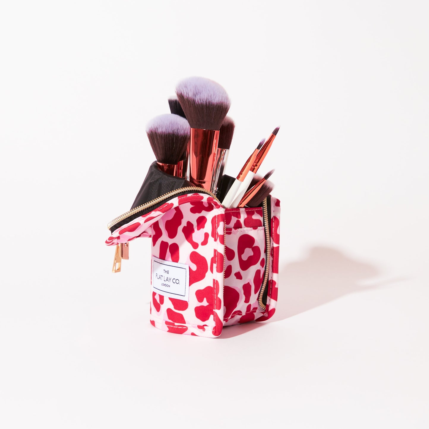Standing Brush Case - Pink Leopard