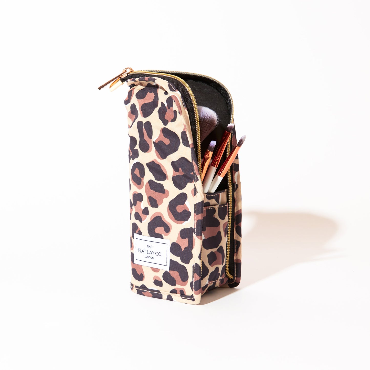 Standing Brush Case - Leopard Print