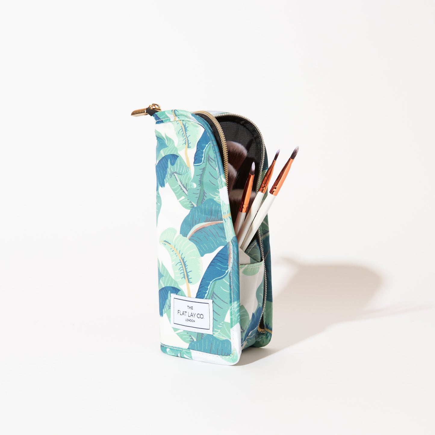Standing Brush Case - Tropical Leaves