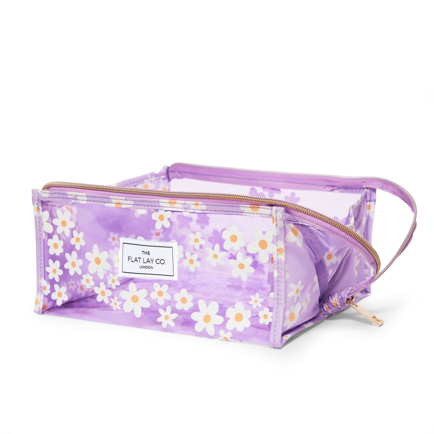 Jelly Flat Lay Makeup Box Bag - Lilac Daisy