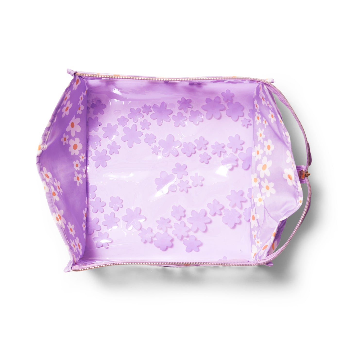 Jelly Flat Lay Makeup Box Bag - Lilac Daisy
