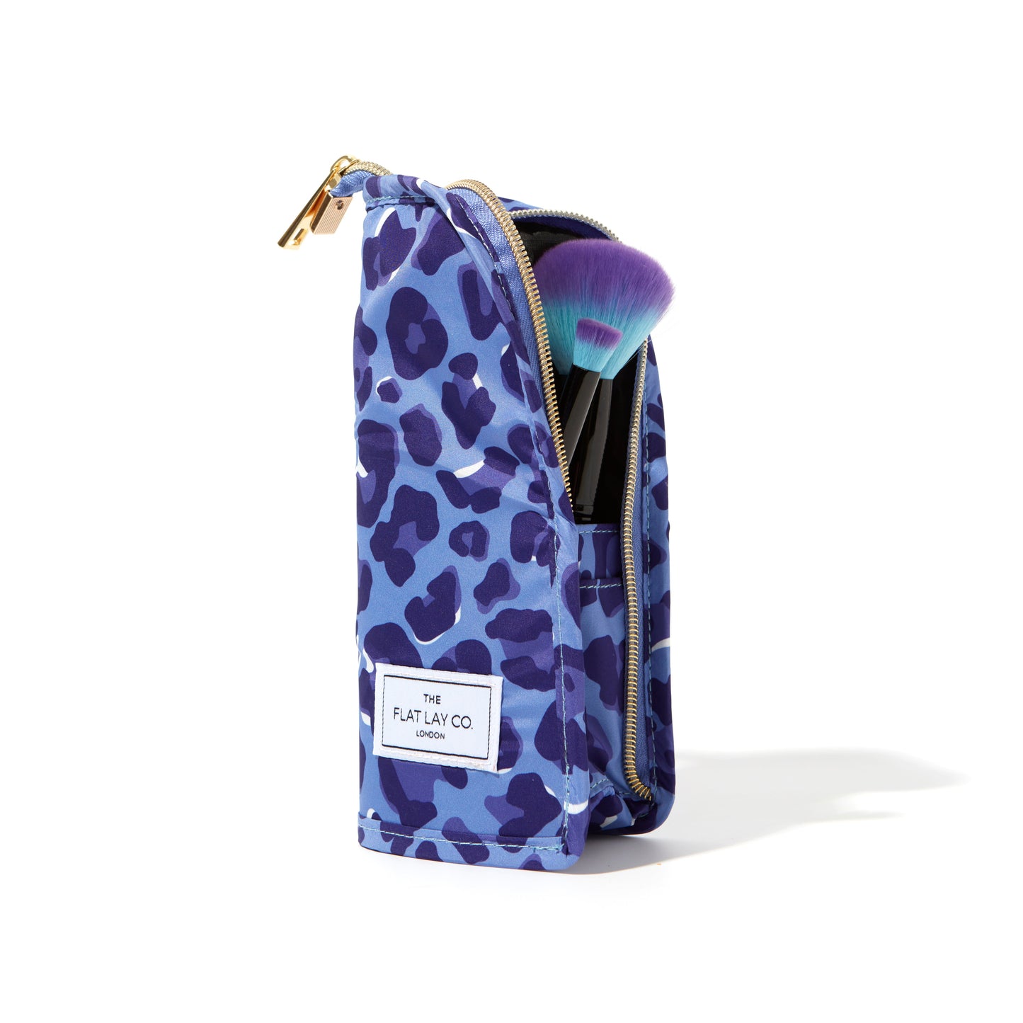 Standing Brush Case - Blue Leopard