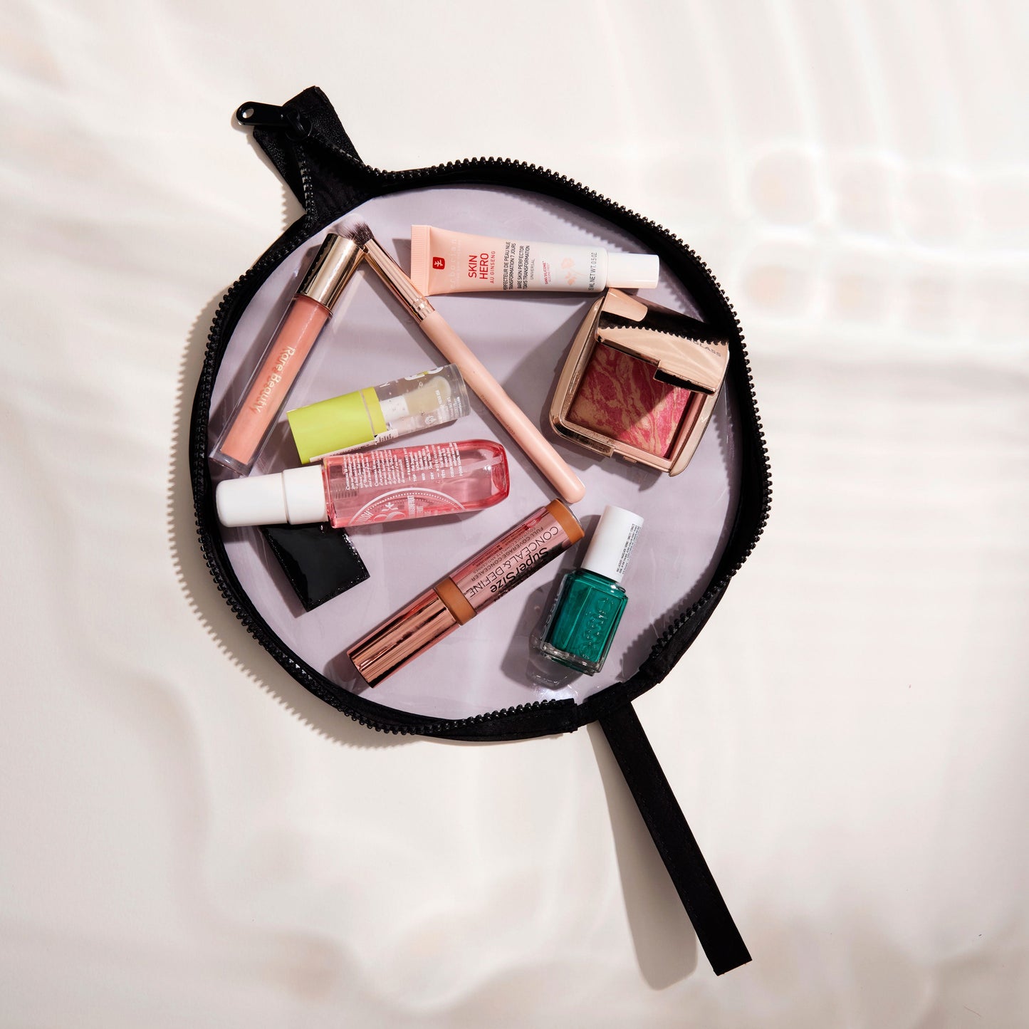 Jelly Lunar Flat Lay Makeup Pouch - Black