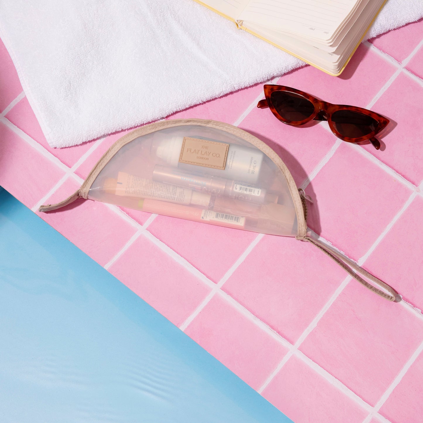 Jelly Lunar Flat Lay Makeup Pouch - Taupe