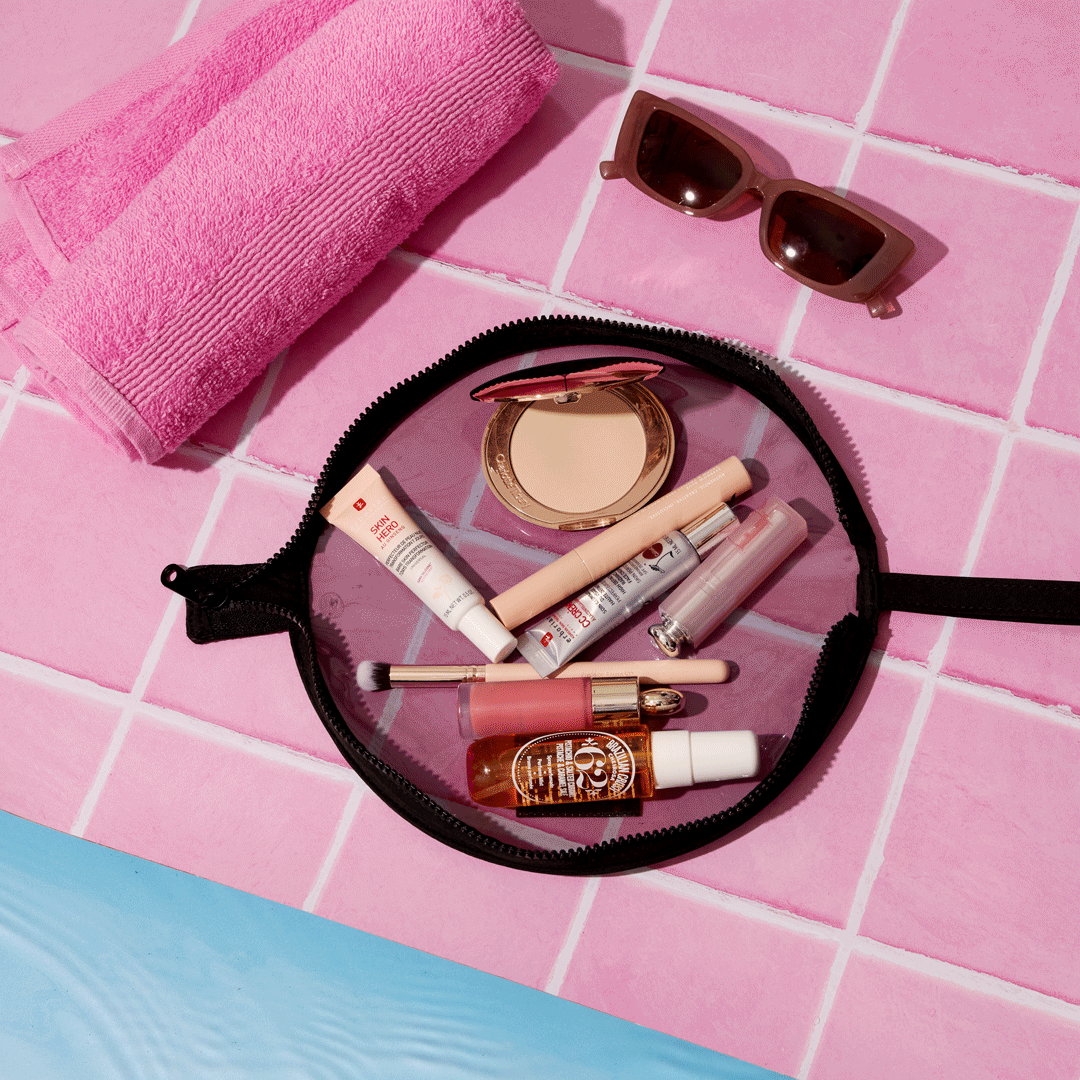 Jelly Lunar Flat Lay Makeup Pouch - Black