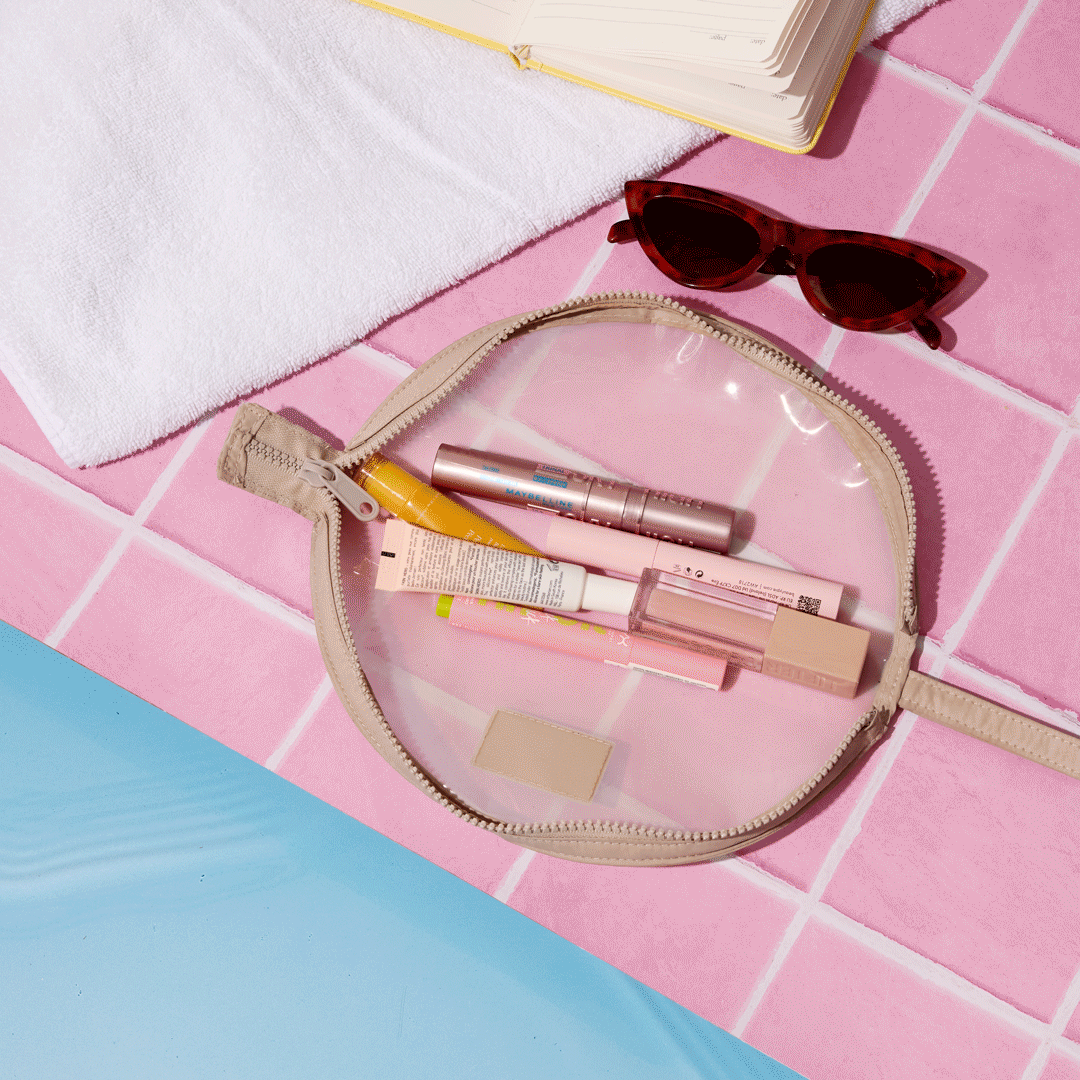 Jelly Lunar Flat Lay Makeup Pouch - Taupe