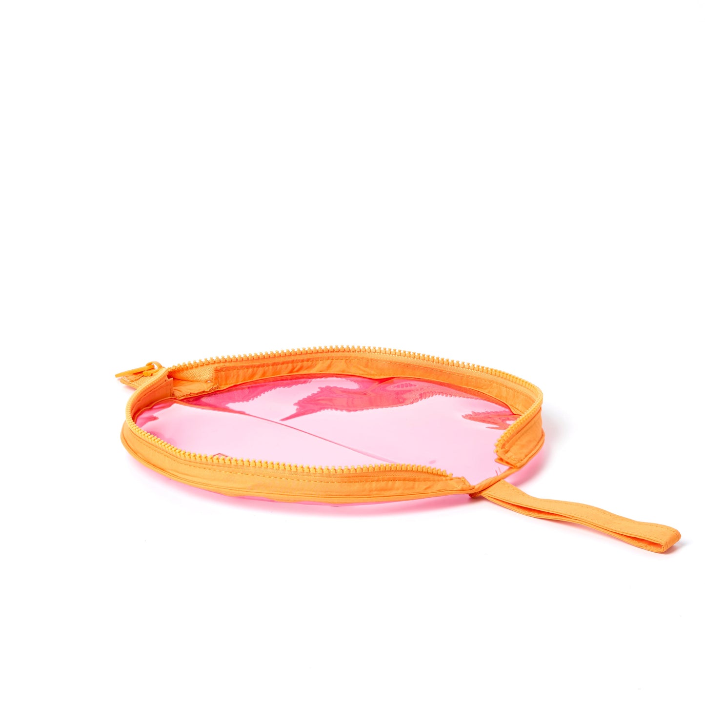 Jelly Lunar Flat Lay Makeup Pouch - Pink and Orange