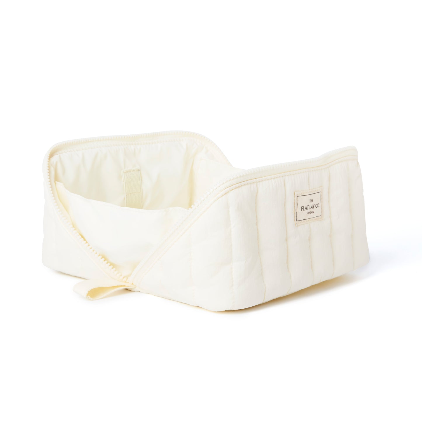 Marshmallow Flat Lay Makeup Box Bag - Vanilla