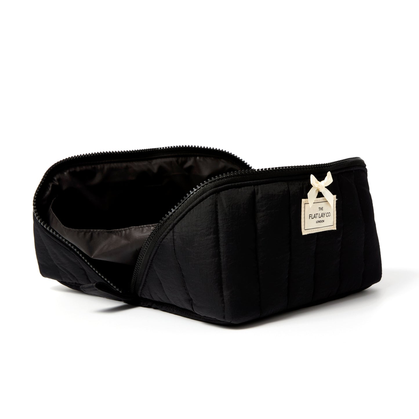 Marshmallow Flat Lay Makeup Box Bag - Classic Black