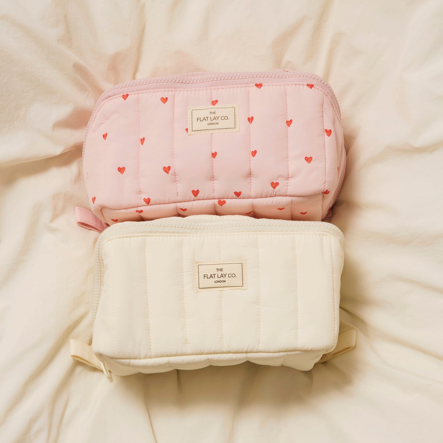 Marshmallow Flat Lay Makeup Box Bag - Vanilla