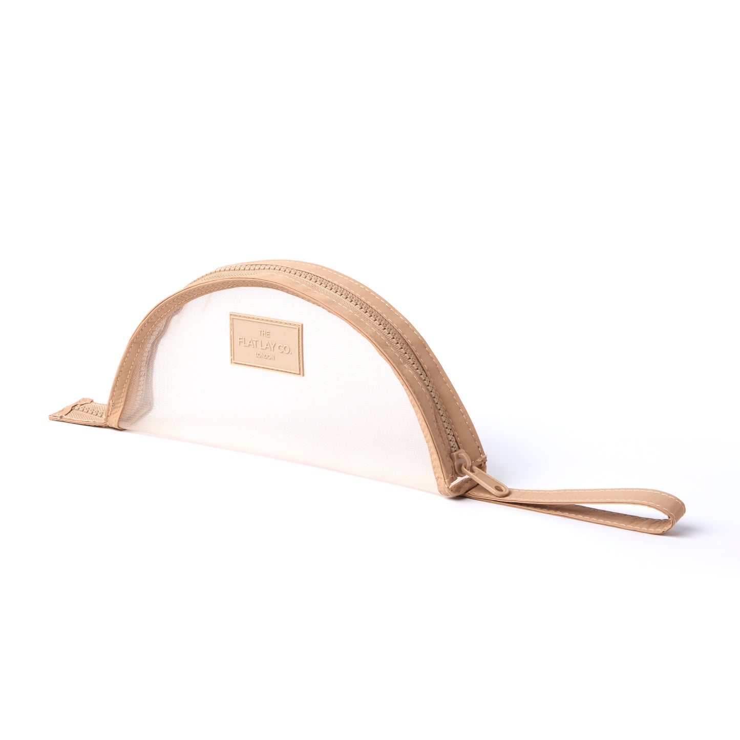 Taupe Mesh Lunar Flat Lay Makeup Pouch