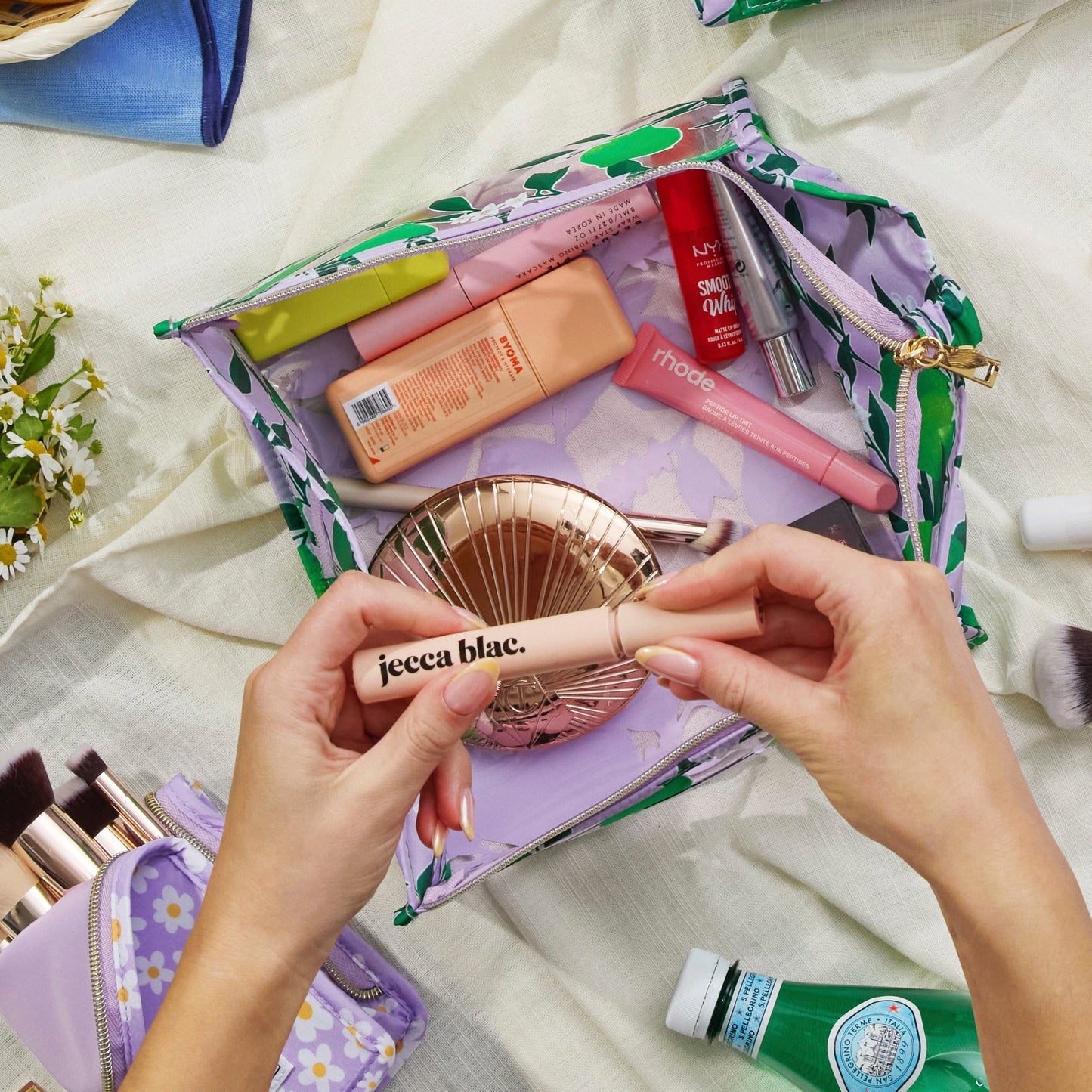Jelly Flat Lay Makeup Box Bag - Limes