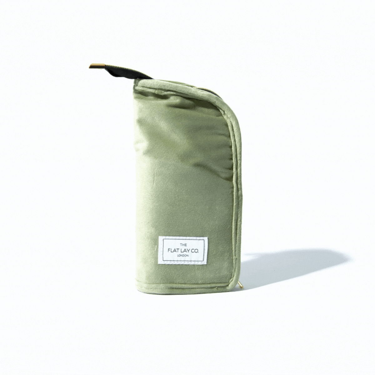 Standing Brush Case - Sage Green Velvet