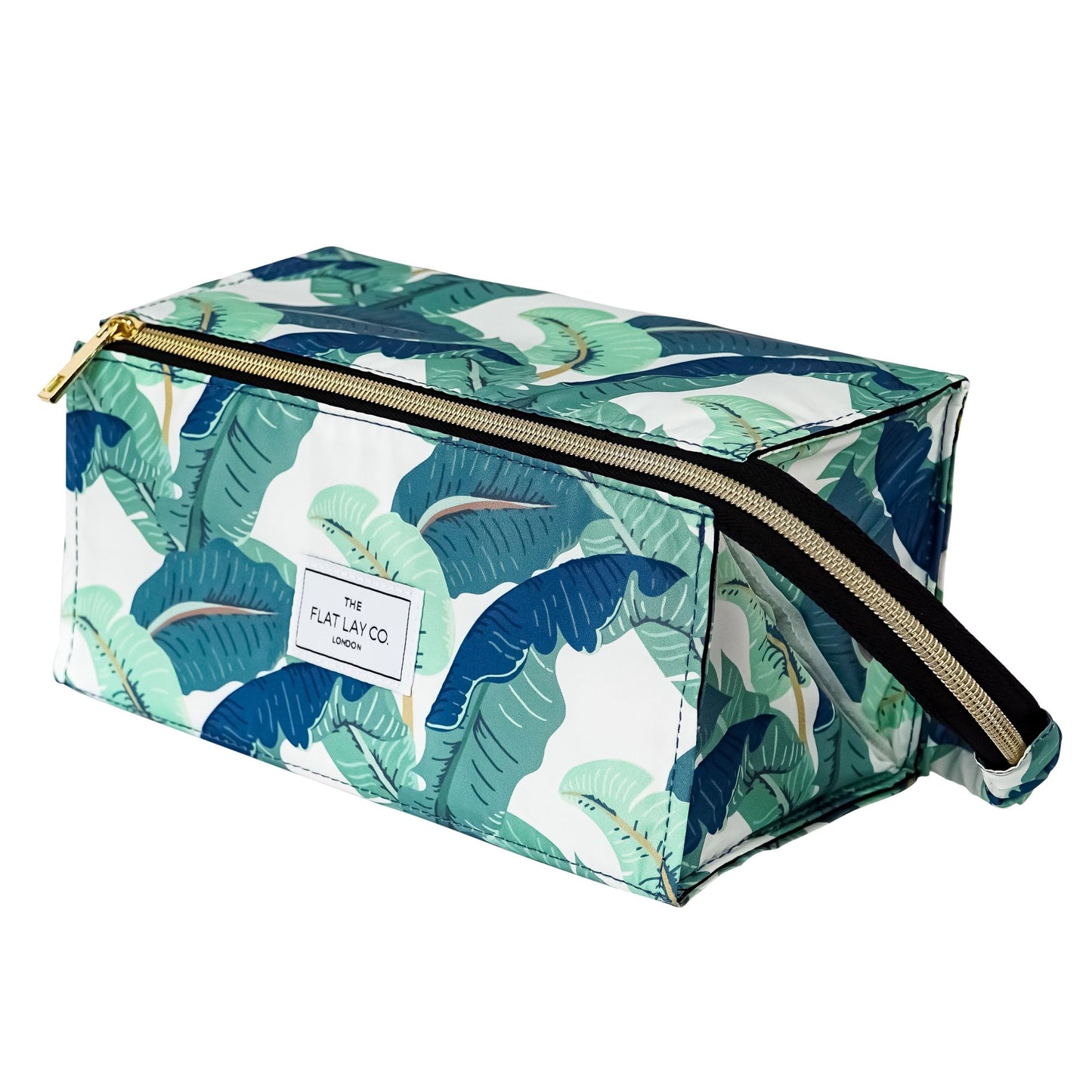 XXL Flat Lay Makeup Box Bag - Tropical Leaves