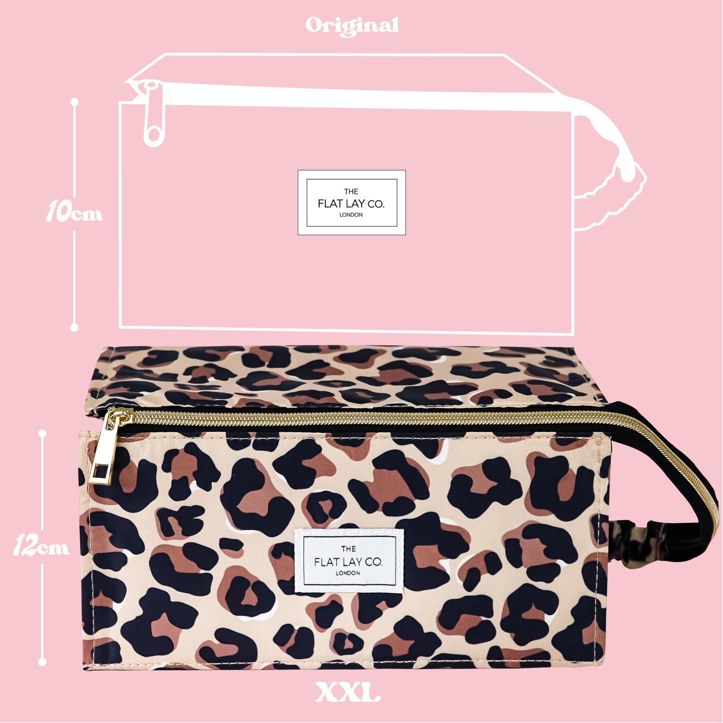 XXL Flat Lay Makeup Box Bag - Tropical Leaves