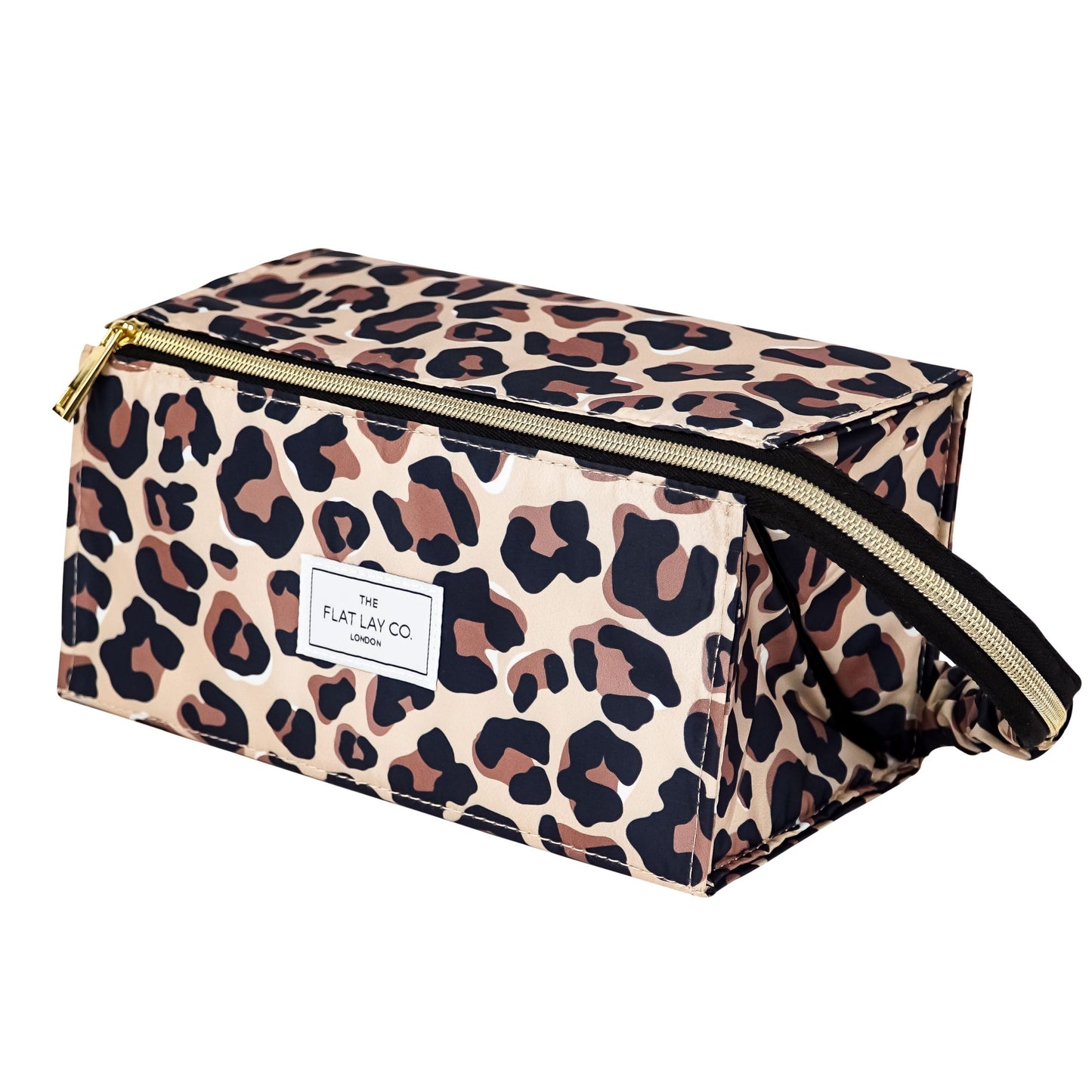 XXL Flat Lay Makeup Box Bag - Leopard Print