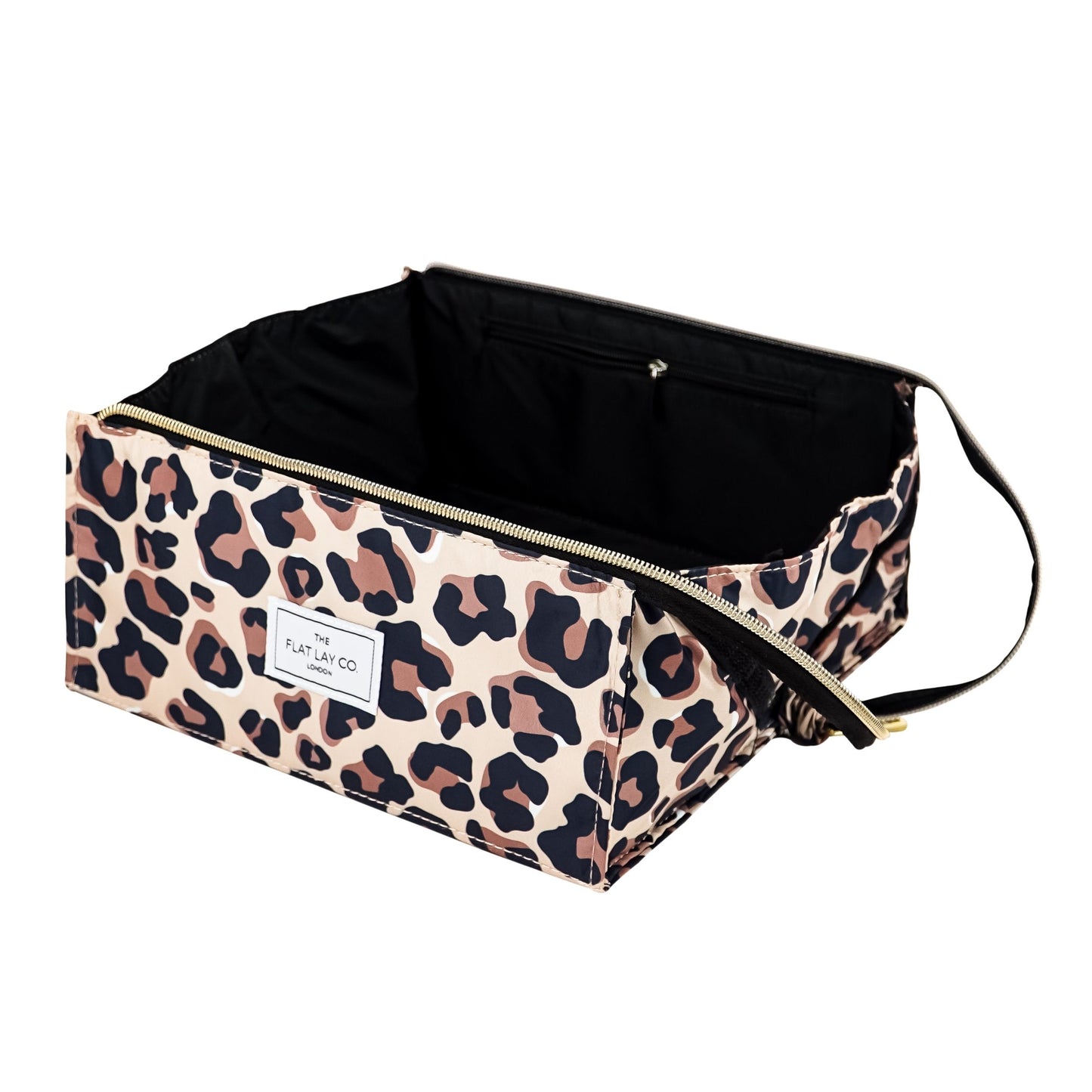 XXL Flat Lay Makeup Box Bag - Leopard Print