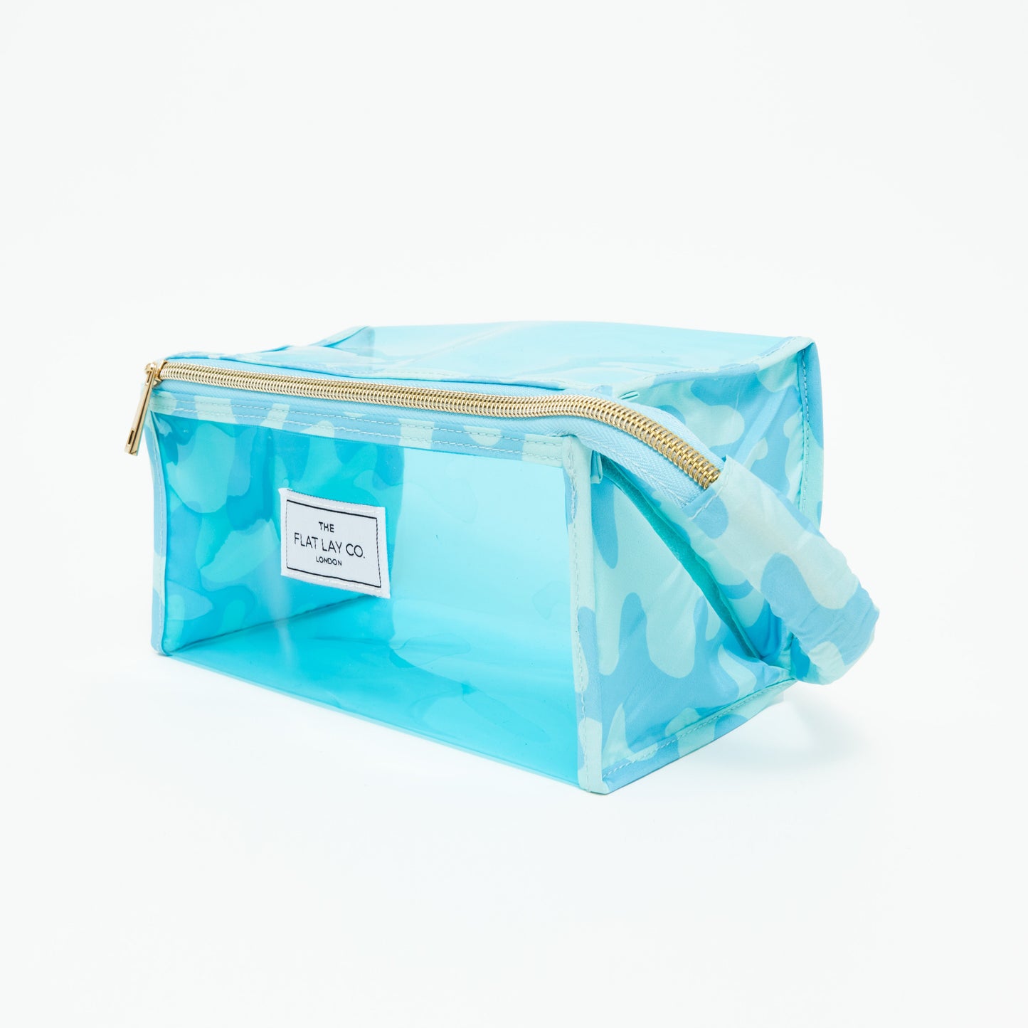Jelly Flat Lay Makeup Box Bag - Blue Splash