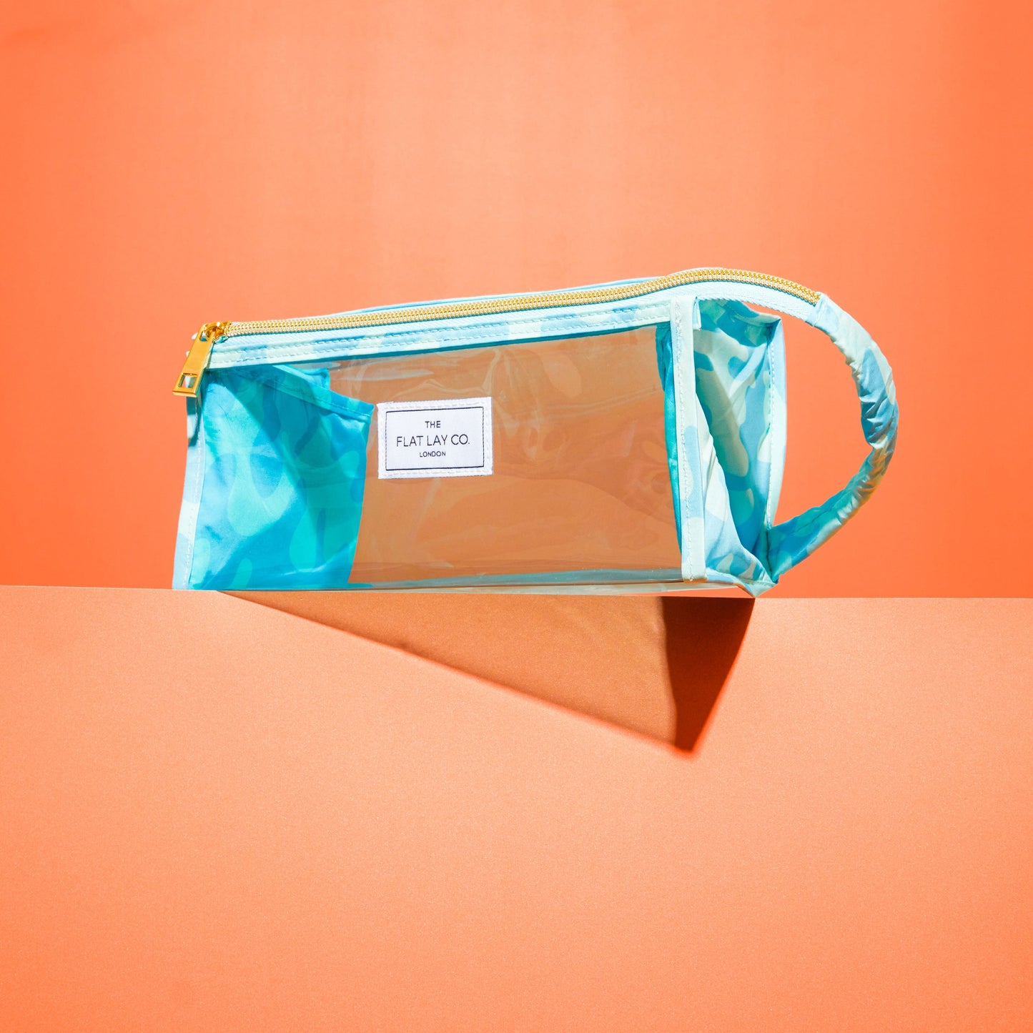 Jelly Flat Lay Makeup Box Bag - Blue Splash