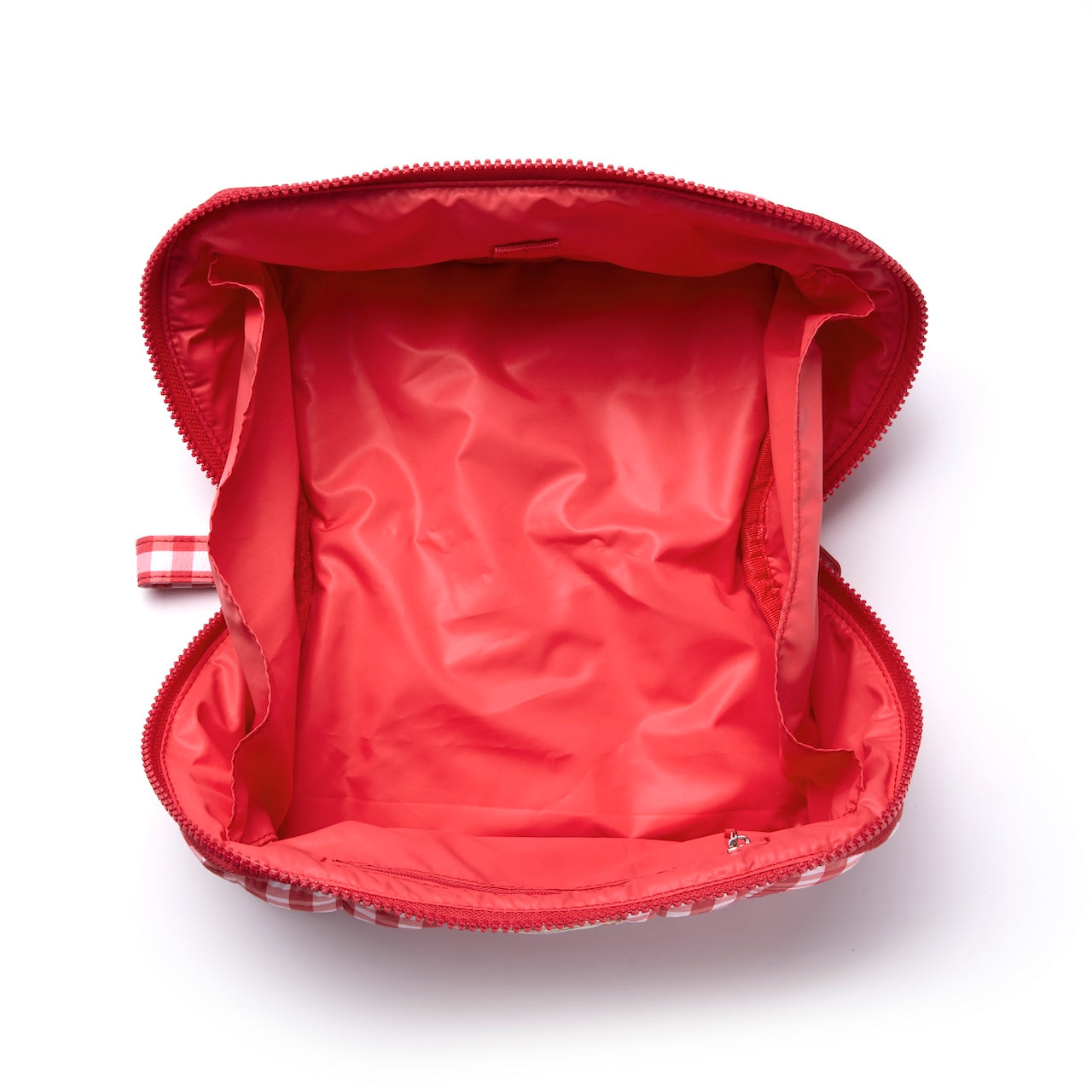 Marshmallow Flat Lay Makeup Box Bag - Red Gingham