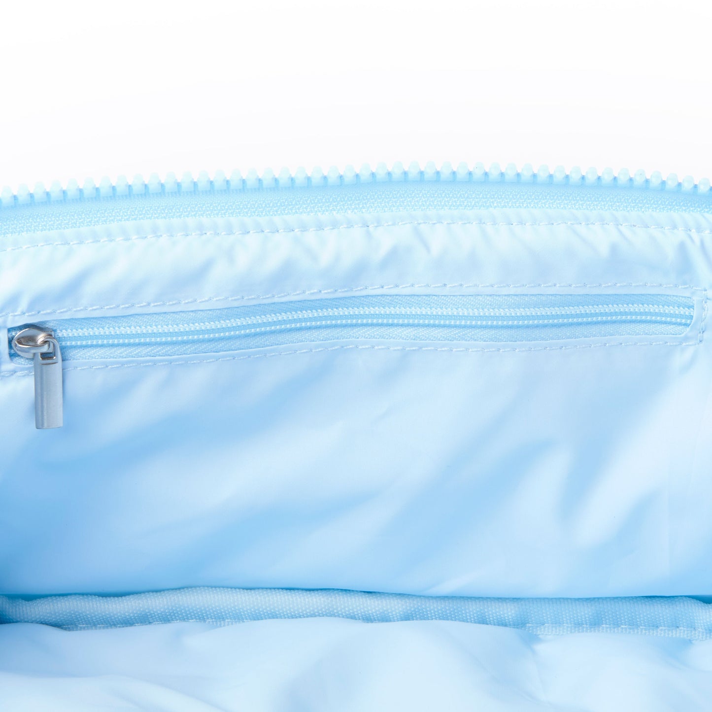 Marshmallow Flat Lay Makeup Box Bag - Blue Gingham