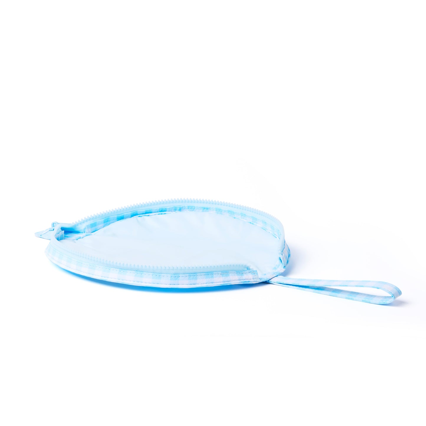 Parachute Lunar Flat Lay Makeup Pouch - Blue Gingham