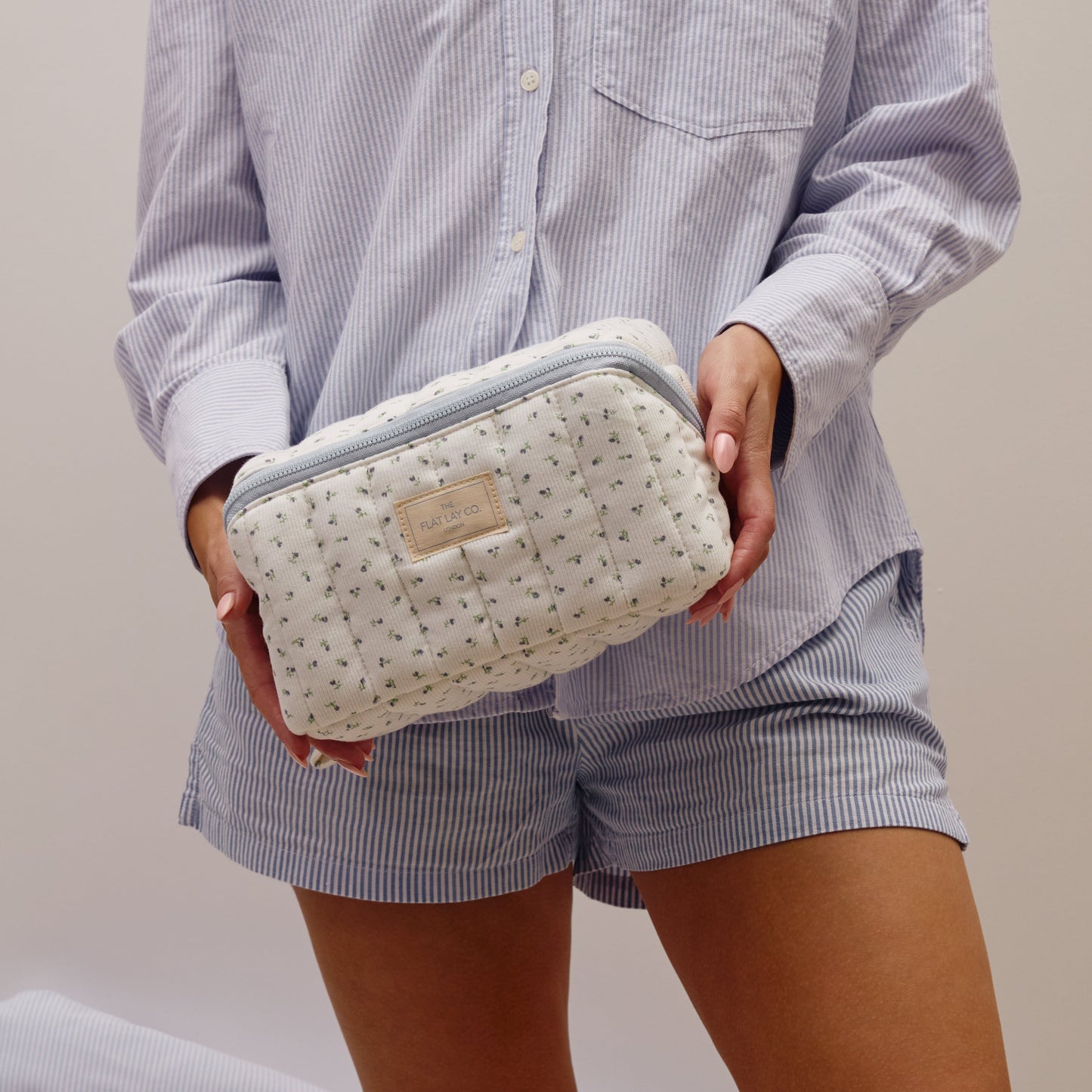 Marshmallow Makeup Box Bag - Cotton Ditsy Floral