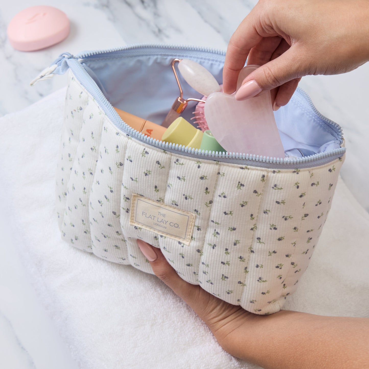 Padded Essential Makeup Pouch - Cotton Ditsy Floral