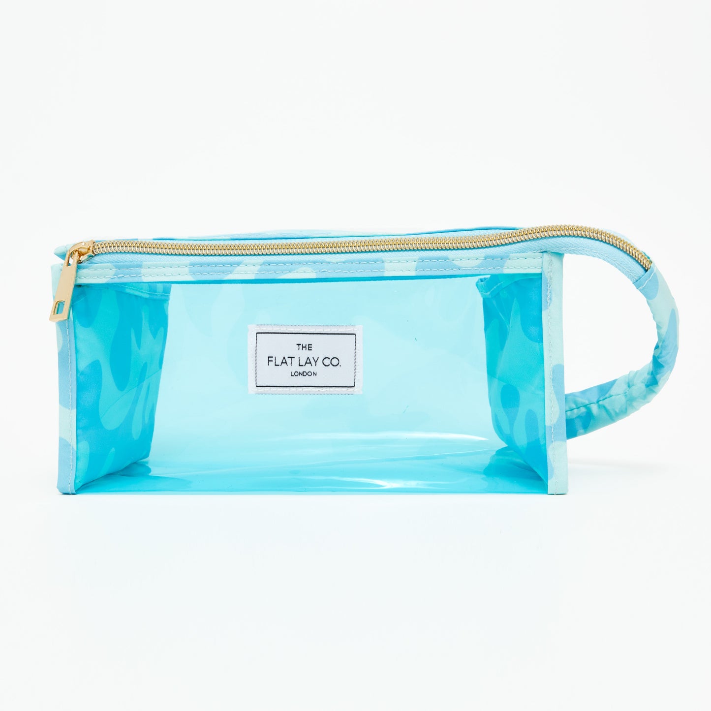 Jelly Flat Lay Makeup Box Bag - Blue Splash