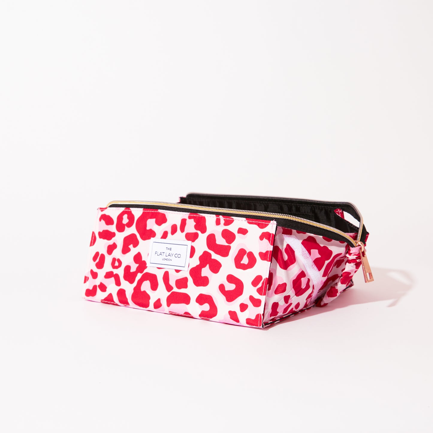 Flat Lay Makeup Box Bag - Pink Leopard