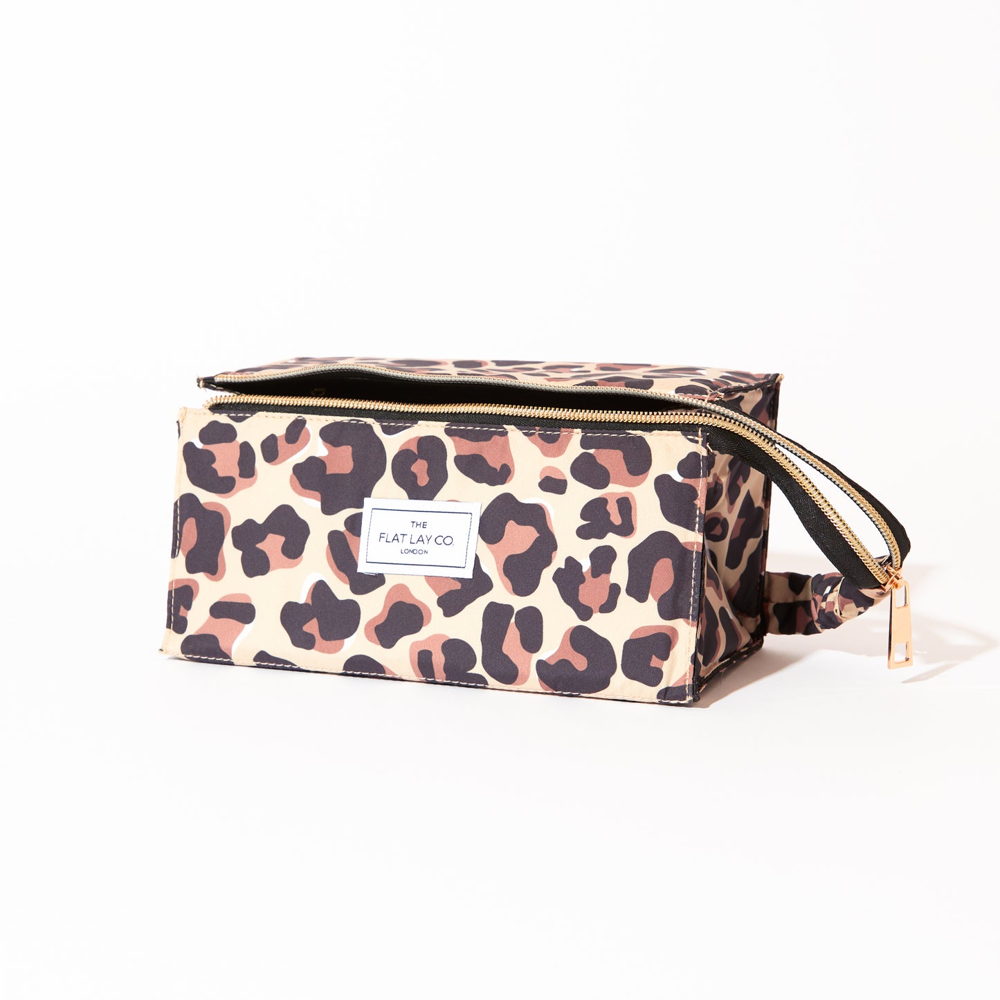 Flat Lay Makeup Box Bag - Leopard Print