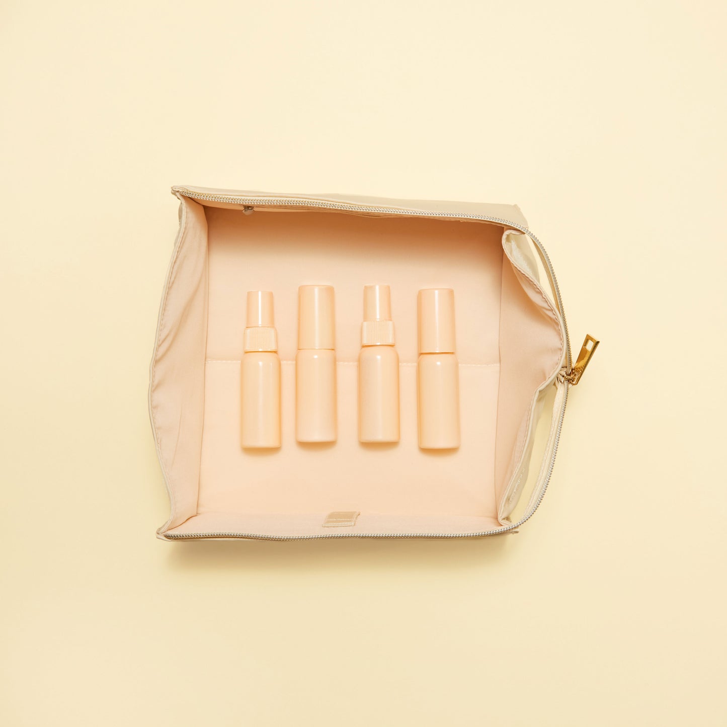 Cream Vegan Leather Open Flat Box Bag