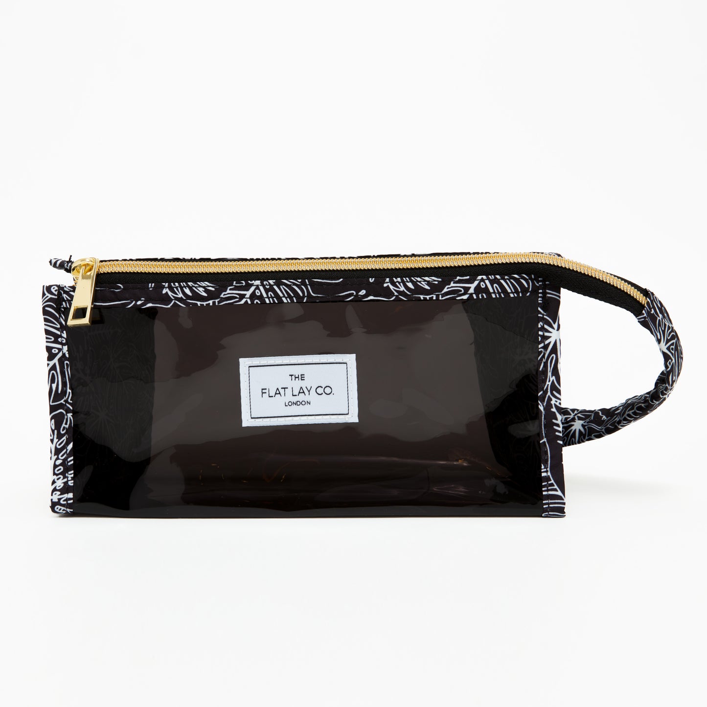 Jelly Open Flat Box Bag in Black Tropical