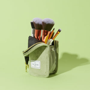 Standing Brush Case - Sage Green Velvet