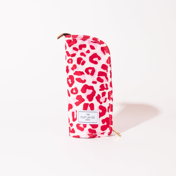 Standing Brush Case - Pink Leopard
