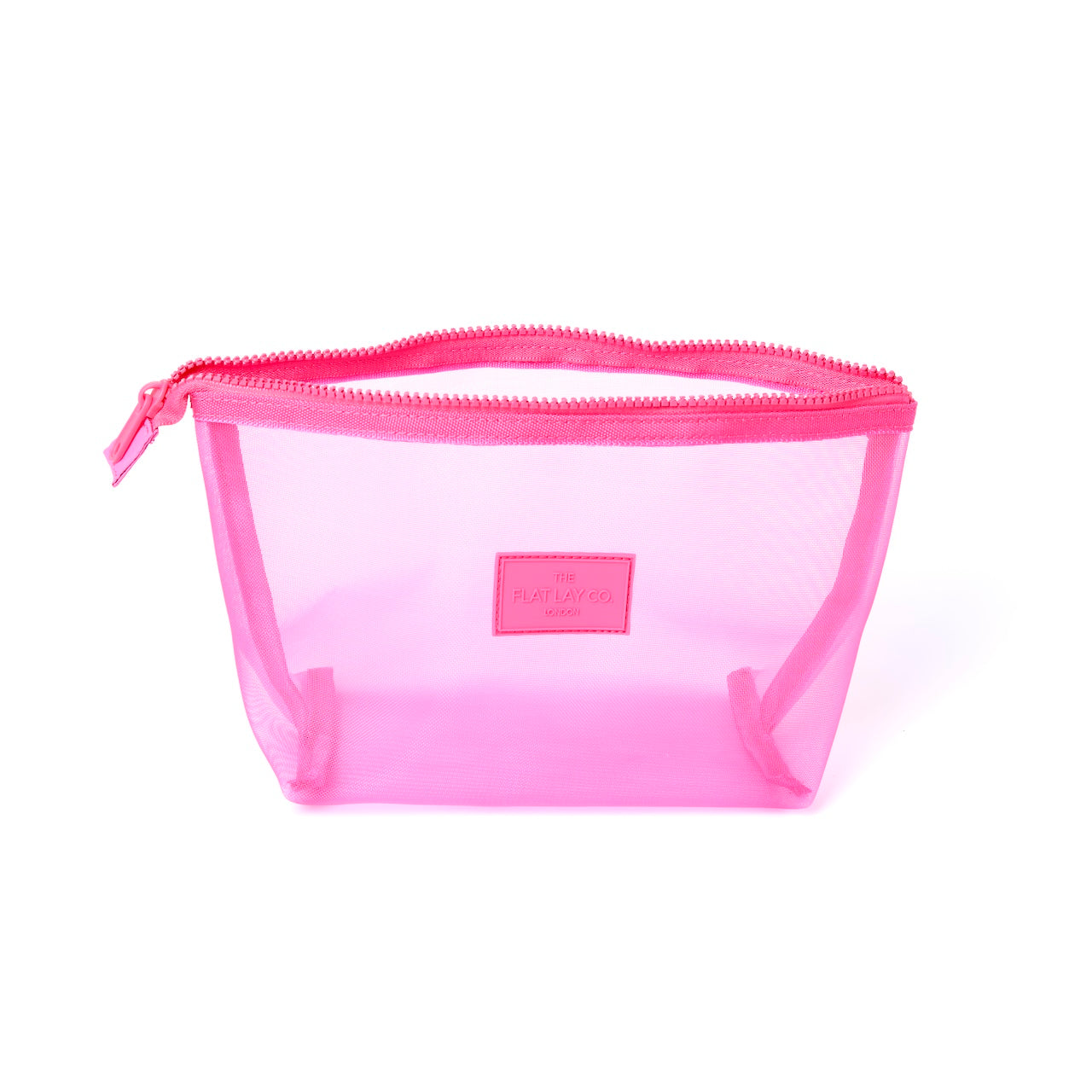 Hot Pink Mesh Essential Makeup Pouch