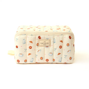 Marshmallow Flat Lay Makeup Box Bag - Coffee Shop