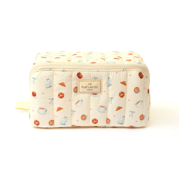 Marshmallow Flat Lay Makeup Box Bag - Coffee Shop