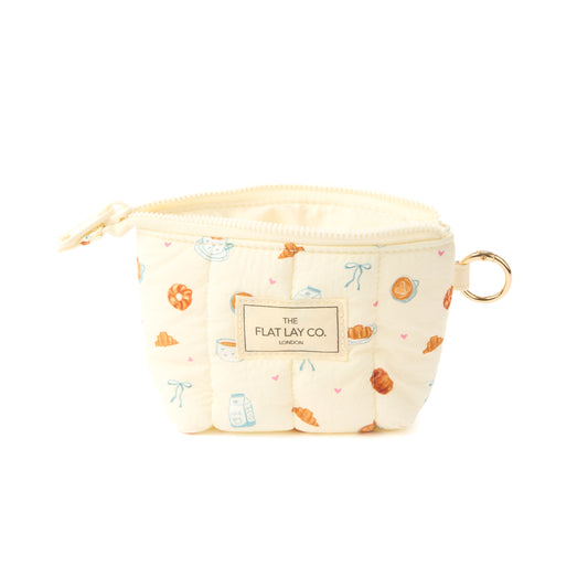 Mini Keyring Pouch - Coffee Shop