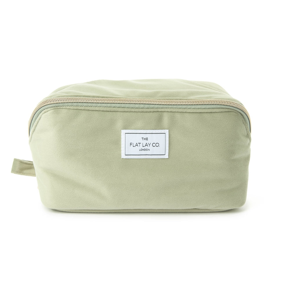Box Bag & Brush Case Bundle - Sage Green Velvet