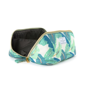 Flat Lay Makeup Box Bag - Tropical Leaves