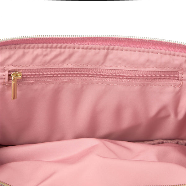 Flat Lay Makeup Box Bag - Pink Velvet