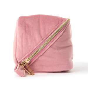 Flat Lay Makeup Box Bag - Pink Velvet