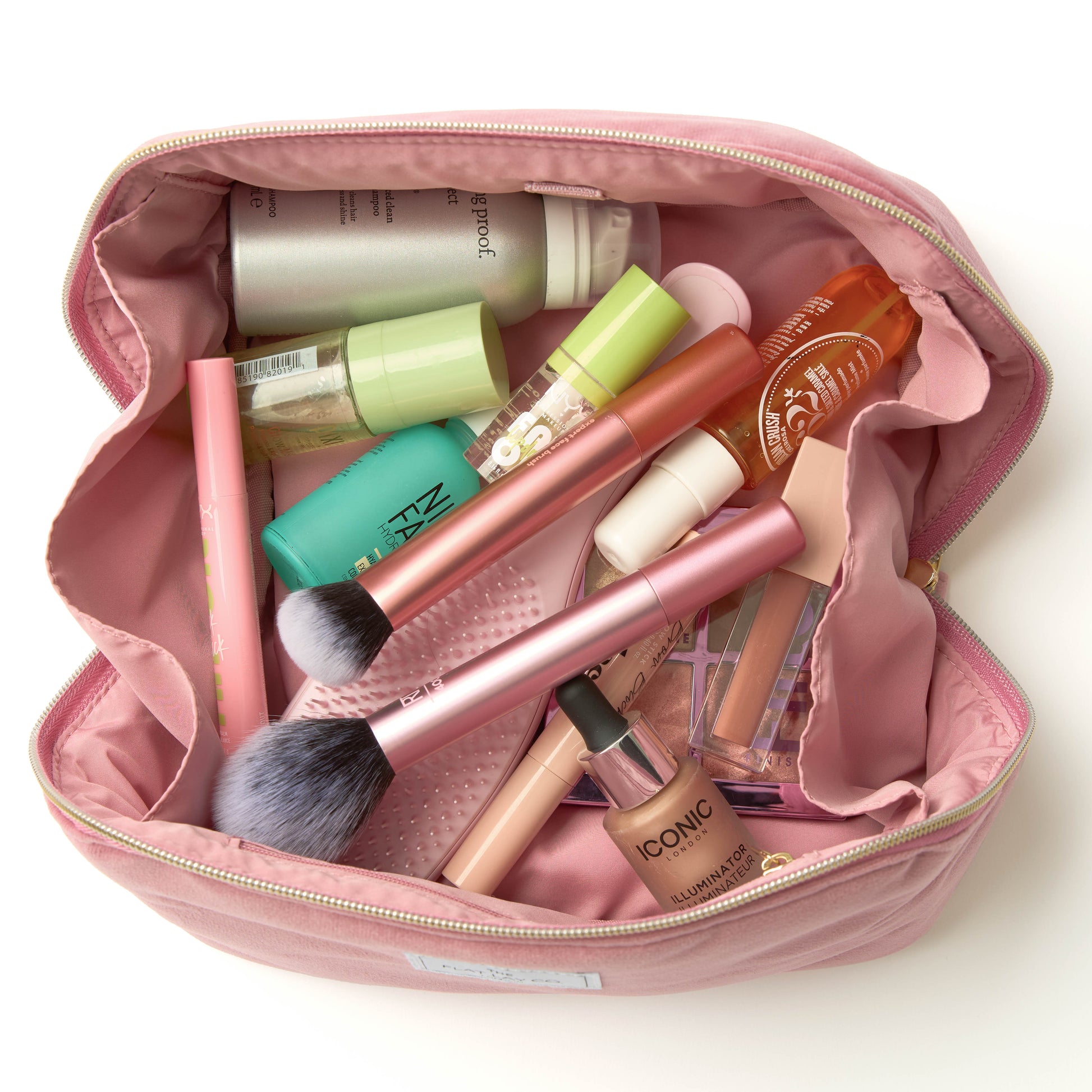 Flat Lay Makeup Box Bag