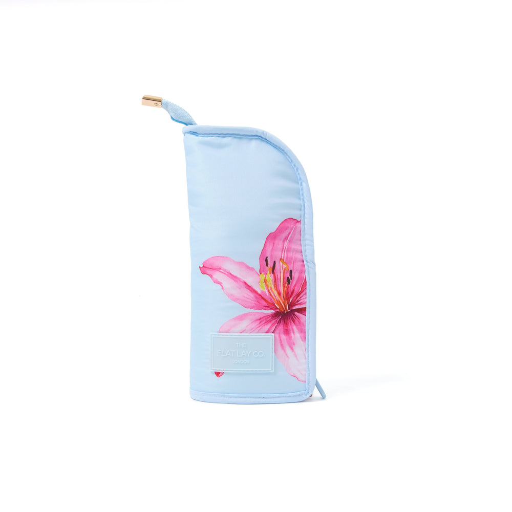 Standing Makeup Brush Case - Pink Lily